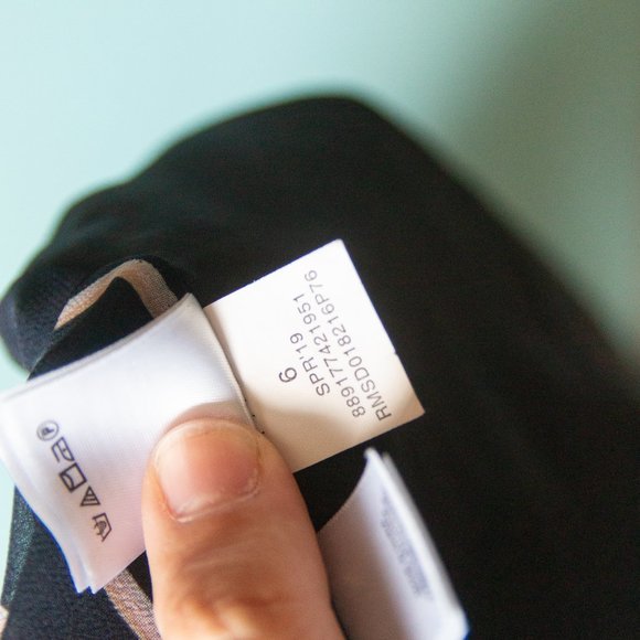 Rachel Roy Collection Navy Blue White Striped Long Sleeve Midi Length Dress Sz 6 - Picture 9 of 11